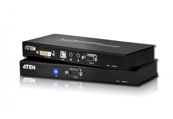 Aten KVM-Extender, 60mtr.1xPC, 1xMon., DVI, USB, Audio, RS-232