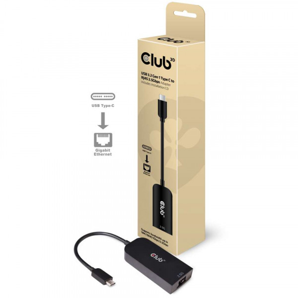 Adapter USB 3.2 Typ C => RJ45 2.5Gbps *Club3D*