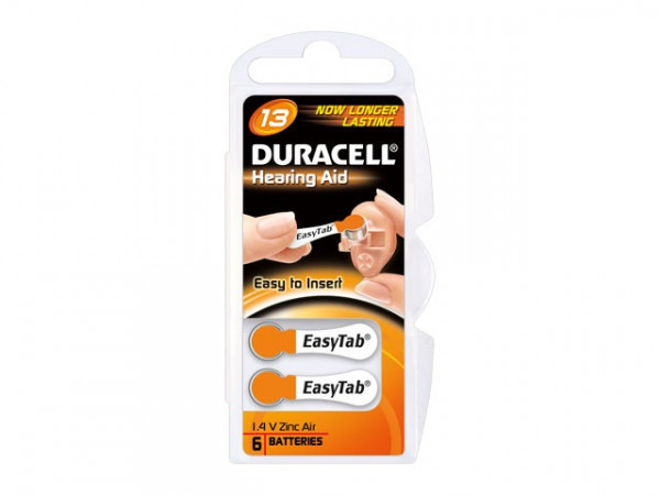 Batterien Hörgeräte EasyTab 13 (PR48/PR754) *Duracell* 6er Pack