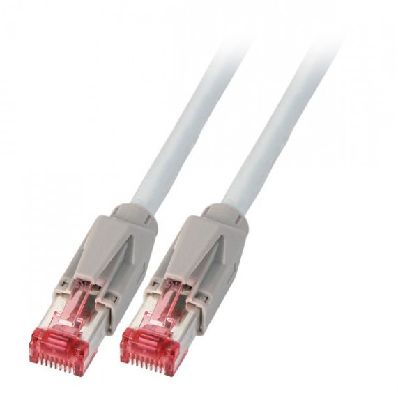 Patchkabel RJ45, CAT6A, 500Mhz, 2m, grau, S-STP(S/FTP), TM21+Leoni-Kerpen F6-90 S/F,