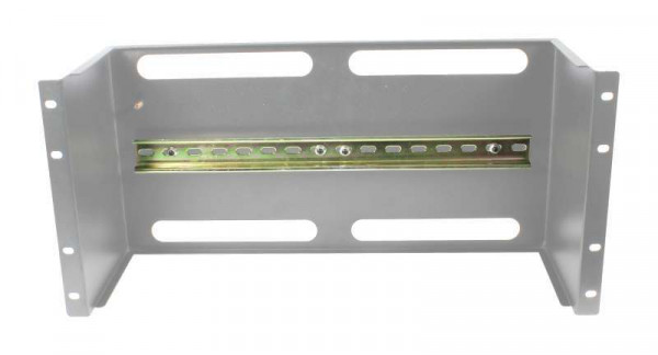 ALLNET 19"zbh. Gerätehalter für Hutschiene/DIN-Rail Geräte, T150mm/5HE, Lichtgrau, Frontmontage,