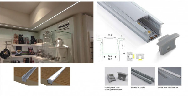 Synergy 21 LED U-Profil 200cm, ALU003