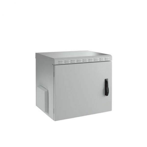 Wandgehäuse 19", IP55, 20HE, 1-teilig, T600/H1000mm, Stahlblechtüre, Lichtgrau,
