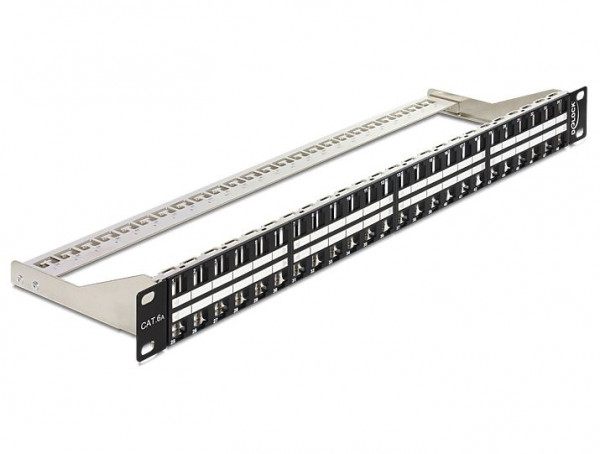 Keystone Modulträger 19"Patchpanel für 48xTP-Modul 1HE *Schwarz* Delock