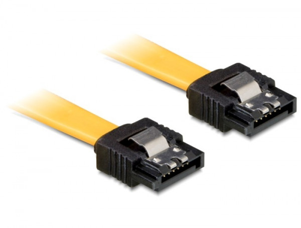 DeLock Kabel SATA III 30cm gelb gerade/gerade Metall