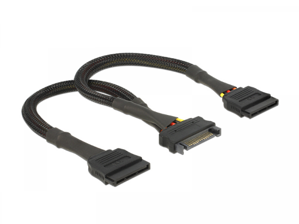 DeLock Kabel Power SATA 2xHDD ->15pin SATA-St