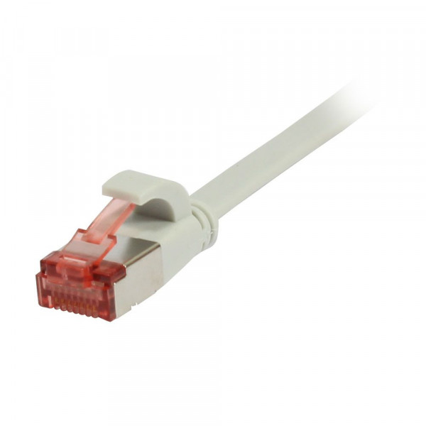 Patchkabel RJ45, CAT6 250Mhz, 1.5m grau, FTP(U/FTP), TPE(Superflex), Flach, Synergy 21,