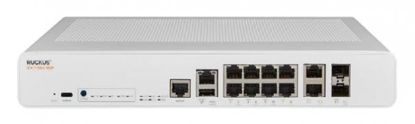 CommScope Ruckus Networks ICX 7150 Compact Switch, 2x 100/1000/2.5/5/10G PoH ports, 2x 100/1000/2.5G