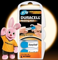 Batterien Hörgeräte EasyTab 675 (PR44/PR1154) *Duracell* 6er Pack