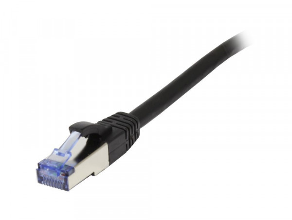 Patchkabel RJ45, CAT6A 500Mhz,10m, schwarz, S-STP(S/FTP), AWG27, LSZH, Synergy 21