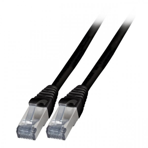 Patchkabel RJ45, CAT6A 500Mhz;30m schwarz, S-STP(S/FTP), außen, hochflexibel, TPE, AWG26/7