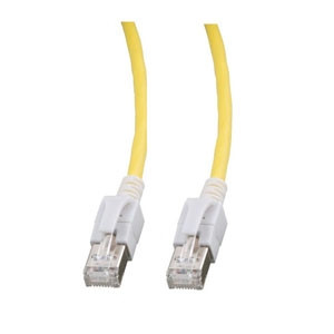 Patchkabel RJ45, VC LED, CAT6A 500Mhz, 0.5m, gelb, LED in den Steckern!