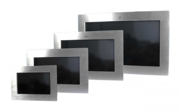 ALLNET Touch Display Tablet 14 Zoll zbh. Einbauset Einbaurahmen + Blende Silber