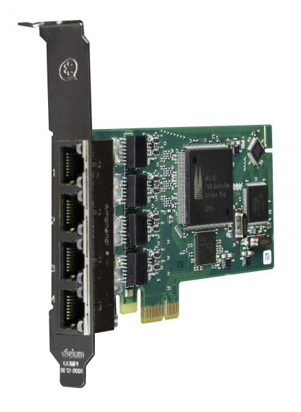 Digium PCIe 4-Port S0 Karte Quad Span BRI card + EC (B433)