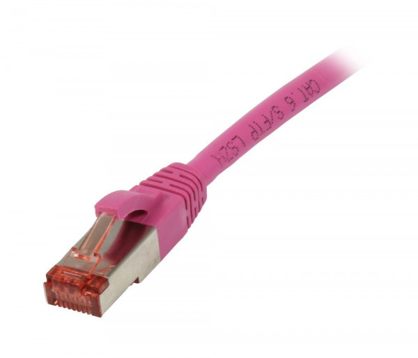 Patchkabel RJ45, CAT6 250Mhz,10m magenta, S-STP(S/FTP), LSZH, Synergy 21,