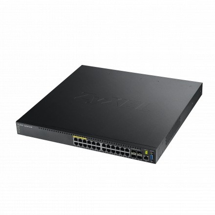 Zyxel Switch GS3700-24HP, 24x Gigabit HPoE+ Ports, 4x SFP, L2/3, 460W