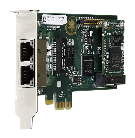 Digium PCIe Wildcard TE235 (Dual-Span) 2xPRI