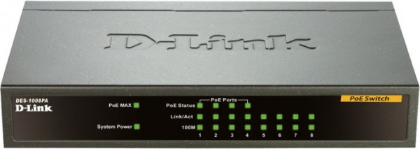 D-Link Switch 10/100Mbit 8xTP - PoE
