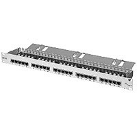 Patch Panel 25xTP, CAT3, ISDN, 19", Lichtgrau, Telegärtner,