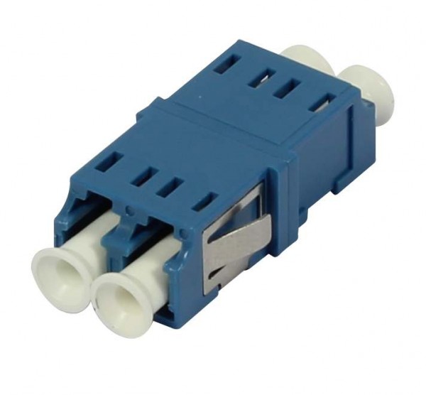 LWL-Kupplung, LC-Buchse/LC-Buchse, 9/125u Singlemode OS2, blau, duplex, PVC, ohne Flansch, Synergy