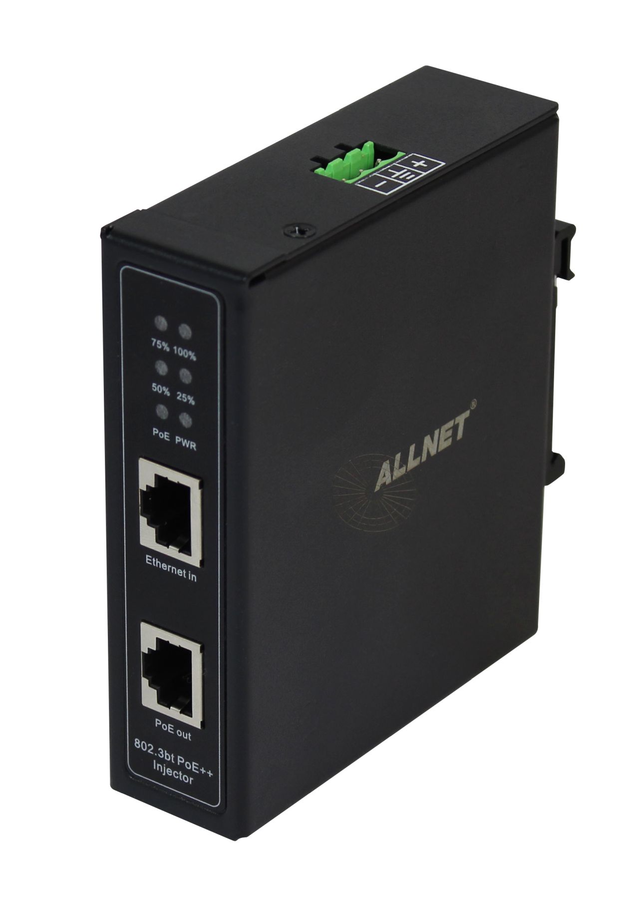 ALLNET PoE Injektor Industrial Gigabit / PoE BT (15,4W/30W/90W) / DIN /  Metallgehäuse / ALL-PI2014-, Medienkonverter - 100Mbit, Medienkonverter, Netzwerk - aktive Komponenten