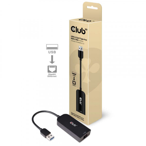 Adapter USB 3.2 Typ A => RJ45 2.5Gbps *Club3D*