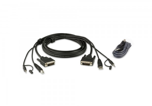 Aten Verbindungskabel Secure DVI-D, 1,8m, USB, Audio