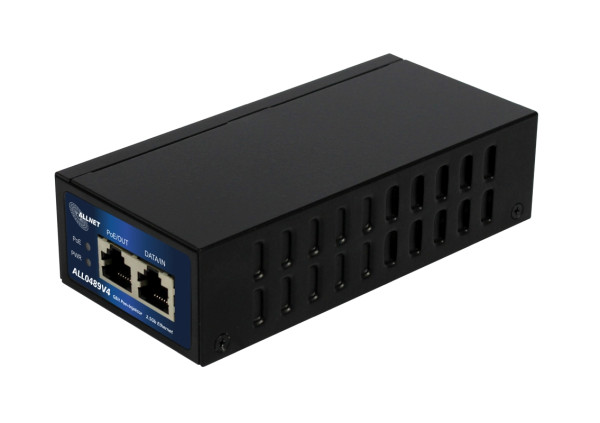 ALLNET PoE Injektor Gigabit / PoE &amp; PoE+ (15,4W/30W)/ 2,5 Gbit/ Metallgehäuse / "ALL0489v4"
