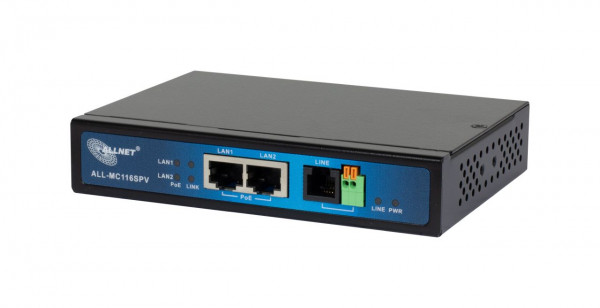 ALLNET ISP Bridge Modem VDSL2 mit Vectoring/Point-to-Point Slave-Modem & 2x PoE IEEE802.3at Ports "u