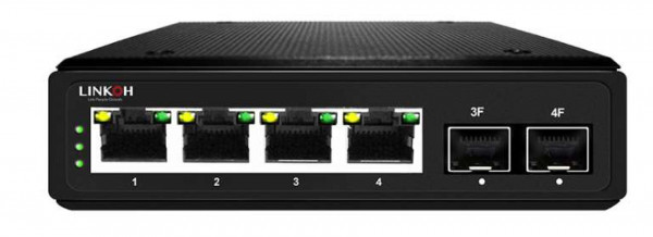 ALLNET Switch industrial full managed Layer2+ 6 Port GbE  PoE Budget 360W  4x PoE bt  2x SFP  Lü