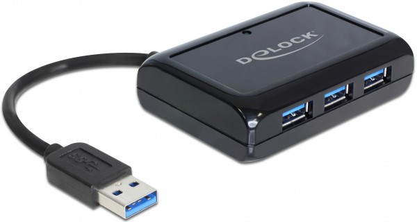 DeLock Adapter USB 3.0 Hub 3 Port + 1 Port Ethernet Gigabit LAN