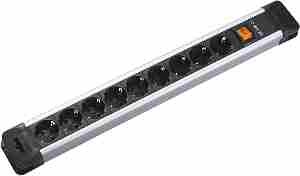 Bachmann Tischsteckdose, 9xDosen(CEE7)->Stecker(CEE7), 2m, S