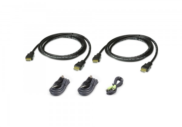 Aten Verbindungskabel Secure HDMI, Dual, 1,8m, USB, Audio