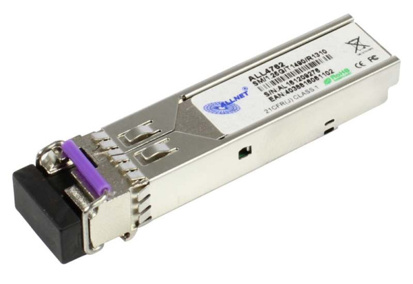 ALLNET Switch Modul ALL4762 SFP(Mini-GBIC), 1000Mbit, WDM(Bidi)/LC, Tx1490nm/Rx1310nm, 9u, 20Km, Sin