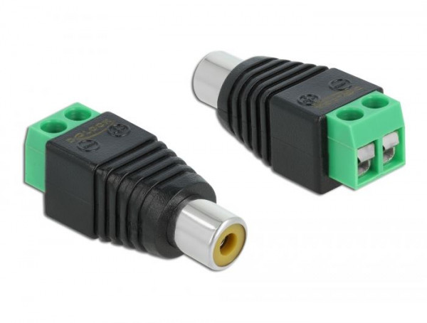 Delock Adapter Cinchbuchse > Terminalblock 2 Pin