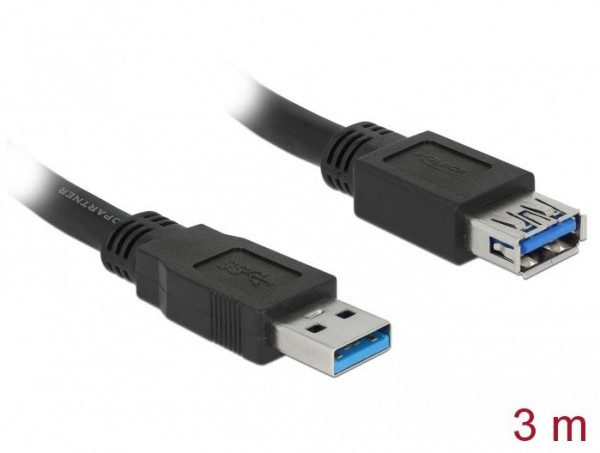 Kabel USB 3.0 A (St) => A (Bu) 3,0m *DeLock*