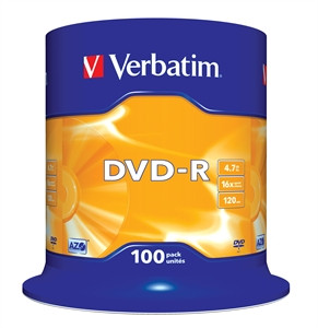 DVD-Rohling 4,7GB - 100er - Spindel - Verbatim