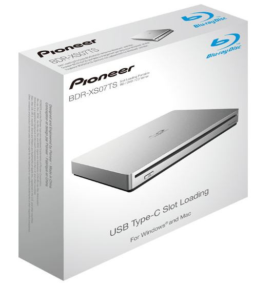 BD RW Pioneer USB 3.1 BDR-XS07TS - Retail *silber*