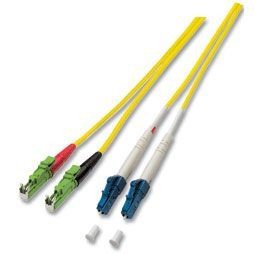 LWL-2-Faser-Patchk. 65mtr.E2000 APC 8G(Schrägschliff)-LC, 9/125u,