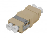 LWL-Kupplung, LC-Buchse/LC-Buchse, 50/125u Multimode OM2, beige, duplex, PC, ohne Flansch, Synergy 2 LWL-Kupplung, LC-Buchse/LC-Buchse, 50/125u Multimode OM2, beige, duplex, PC, ohne Flansch, Synergy 2