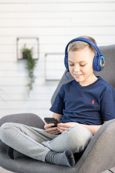 Onanoff Kopfhörer für Kinder | Konzentration | Geräuschunterdrückung | Bluetooth | Dunkelblau
