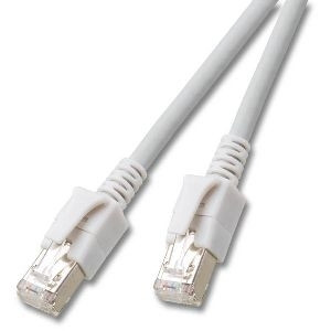 Patchkabel RJ45, VC LED, CAT6A 500Mhz,10m, grau, LED in den Steckern!