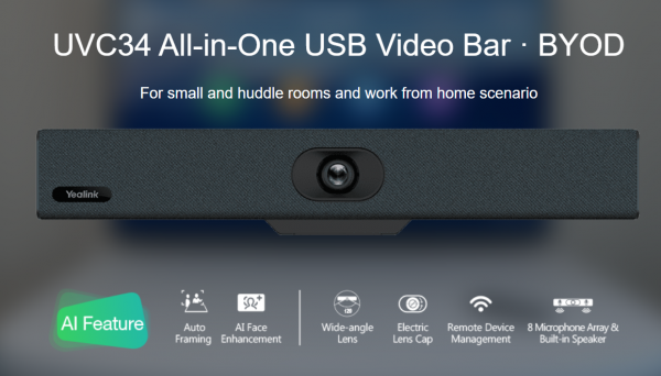 Yealink Video Conferencing - UVC34 USB conference solution