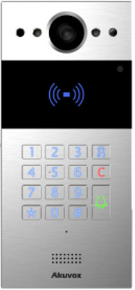 Akuvox TFE R20K Slim SIP Intercom with Keypad and RF card reader *On-Wall* *silver*