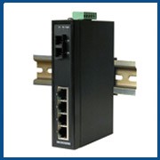 Microsens Entry Line Switch industrial 5Port Hutschiene, 4x FE RJ, 1x LWL (SC) MS655102X