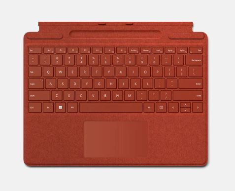 MS Surface Zubehör Pro 8 Type Cover Signature *poppy red*