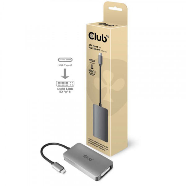 Adapter USB 3.1 Typ C => DVI-I Dual Link *Club3D* Aktiv