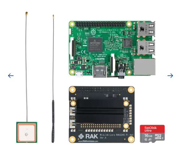 RAK Wireless · LoRa · WisGate · LoRa Gateway Discover Kit RAK2245 Pi HAT & Raspberry Pi 3B+ & 16G TF