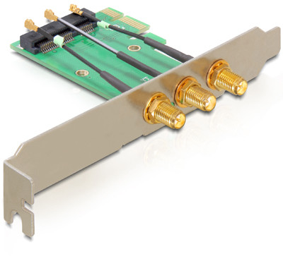 DeLock PCI Express > Mini PCI-E Card 3x RP-SMA