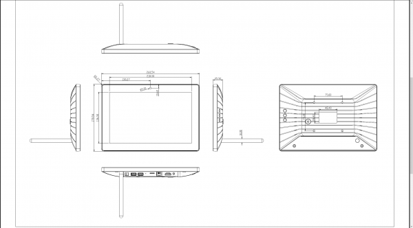 ALLNET Touch Display Tablet 10 Zoll PoE mit 8GB/64GB, RK3568 Android 13, PrimeOne-100